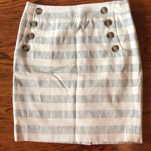 Striped pencil skirt